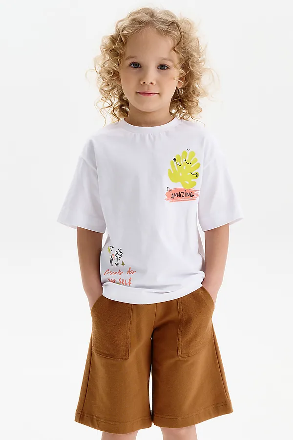 Футболка для девочек PELICAN, белый - фото 2