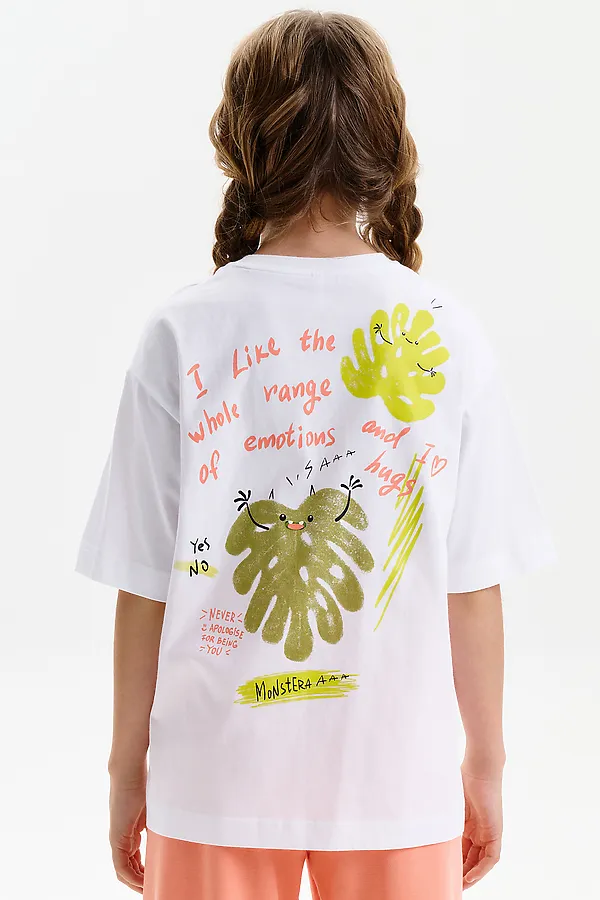 Футболка для девочек PELICAN, белый - фото 2