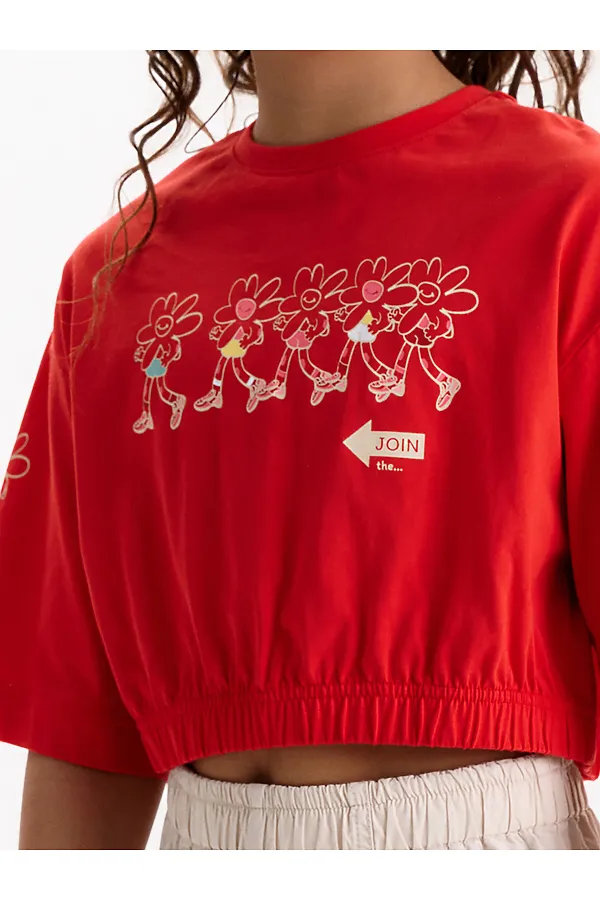 Футболка-топ для девочек PELICAN, красный - фото 2