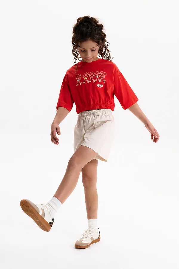 Футболка-топ для девочек PELICAN, красный - фото 2