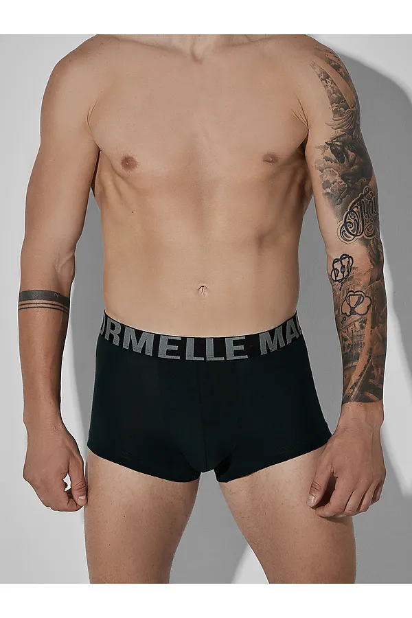 Трусы мужские (2шт) MARK FORMELLE, зеленый бархат + черный - фото 2