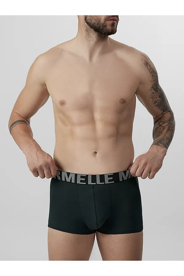 Трусы мужские (2шт) MARK FORMELLE, зеленый бархат + черный - фото 2