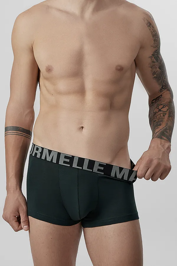 Трусы мужские (2шт) MARK FORMELLE, зеленый бархат + черный - фото 2
