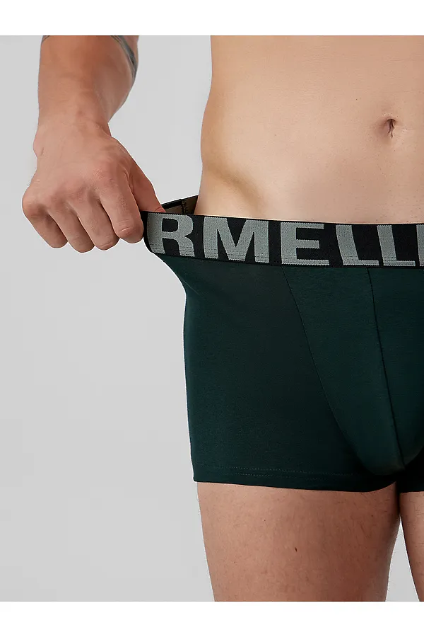 Трусы мужские (2шт) MARK FORMELLE, зеленый бархат + черный - фото 2