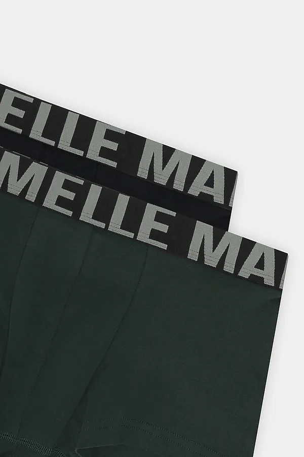 Трусы мужские (2шт) MARK FORMELLE, зеленый бархат + черный - фото 2