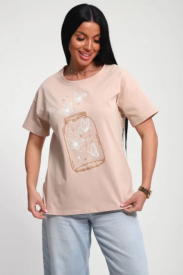 Футболка 85657 НАТАЛИ, бежевый - фото 2