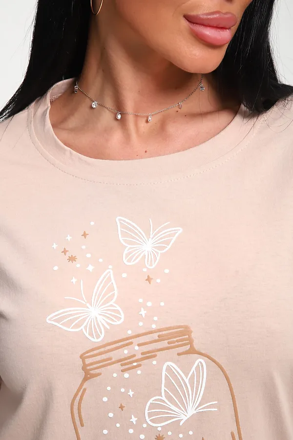 Футболка 85657 НАТАЛИ, бежевый - фото 2