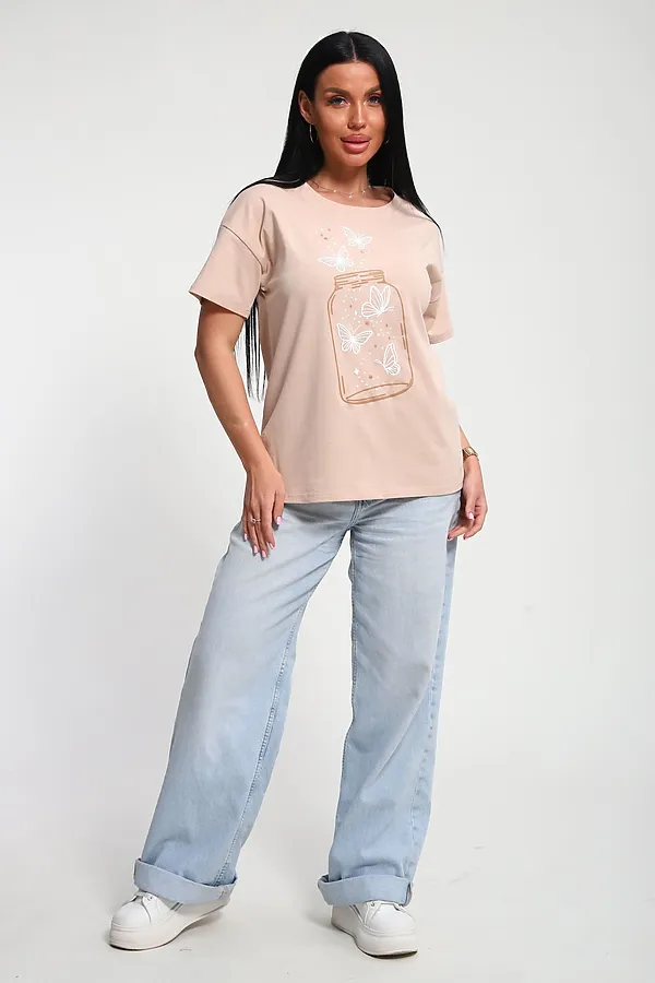 Футболка 85657 НАТАЛИ, бежевый - фото 2