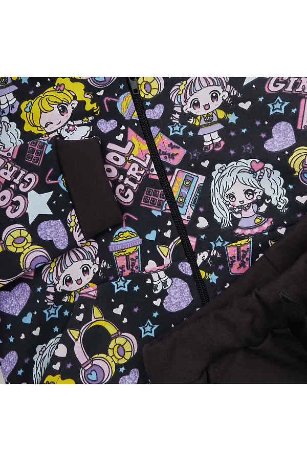 Костюм футер 2х нитка начёс YOULALA, черный - фото 2