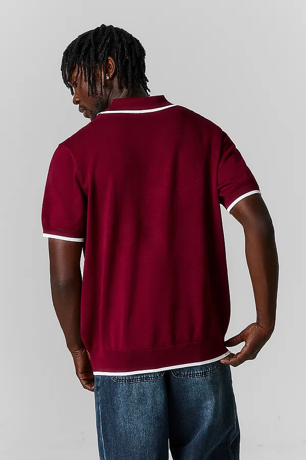 Поло мужское MARK FORMELLE, портвейн +белый - фото 2