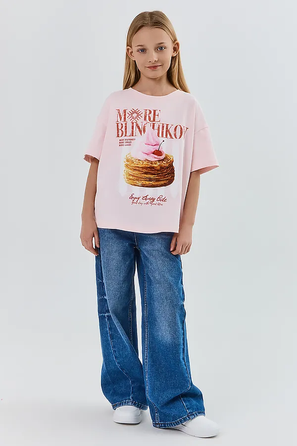 Футболка для девочек MARK FORMELLE, балерина +печать - фото 2