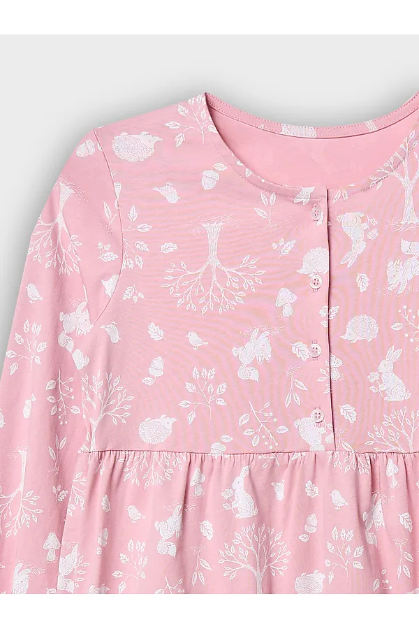 Платье MARK FORMELLE, лесные животные на п.розовом - фото 2