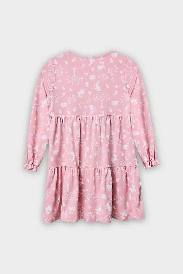 Платье MARK FORMELLE, лесные животные на п.розовом - фото 2