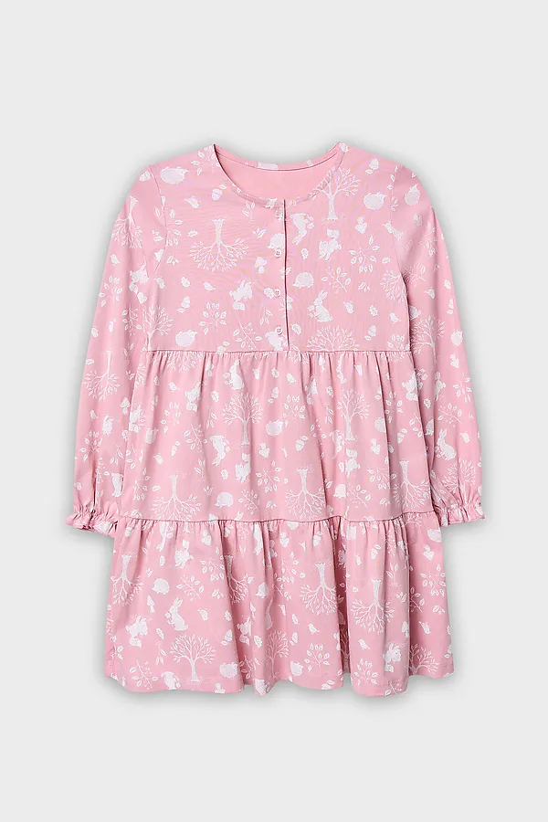 Платье MARK FORMELLE, лесные животные на п.розовом - фото 2