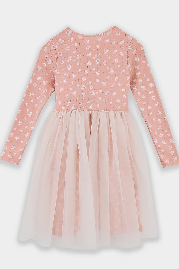 Платье для девочек MARK FORMELLE, цветы на св.розовом - фото 2