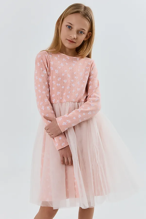 Платье MARK FORMELLE, цветы на св.розовом - фото 2
