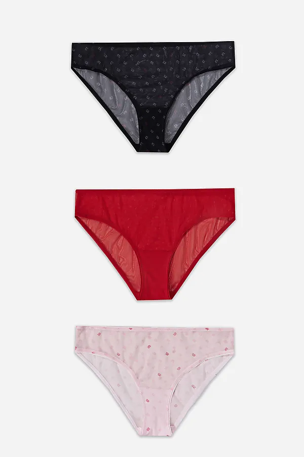 Трусы женские (3шт.) MARK FORMELLE, надписи на розовом - фото 2