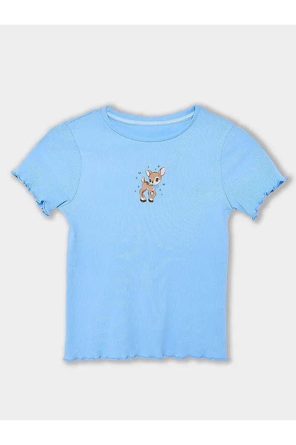 Комплект для девочек (джемпер, брюки) MARK FORMELLE, небо +голубая клетка с цветами - фото 2