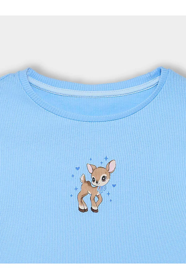 Комплект для девочек (джемпер, брюки) MARK FORMELLE, небо +голубая клетка с цветами - фото 2