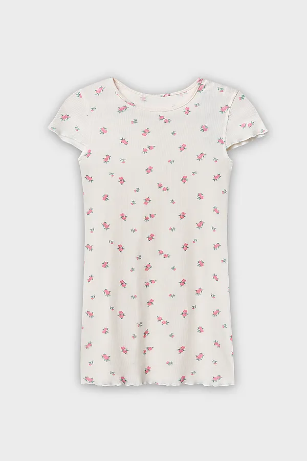 Сорочка ночная для девочек MARK FORMELLE, цветы на молочном1 - фото 2