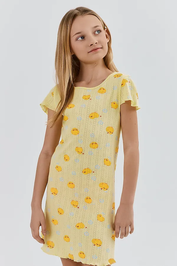 Сорочка ночная для девочек MARK FORMELLE, уточки на желтом - фото 2