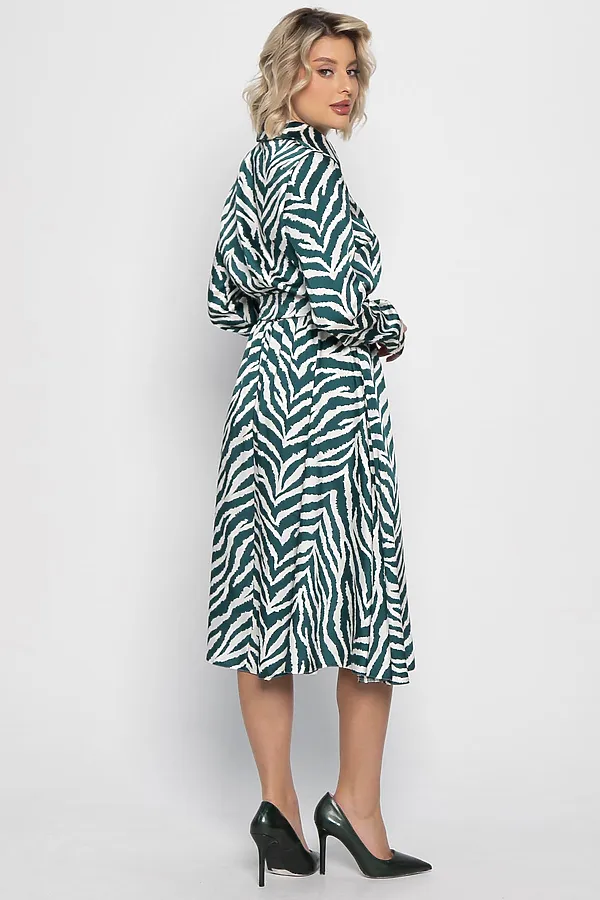 Платье Морена LADY TAIGA, бело-зеленое - фото 2