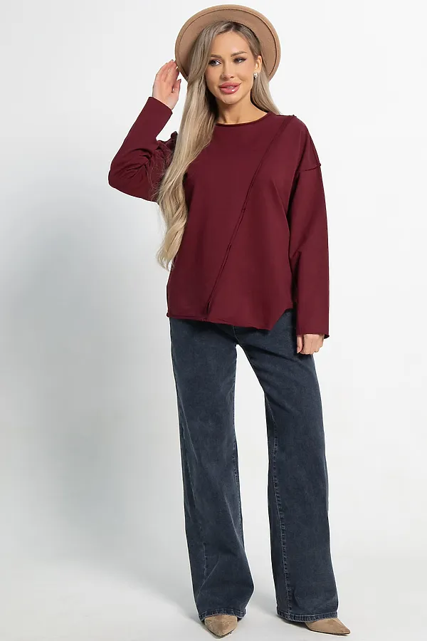Блуза Эйрин LADY TAIGA, бордовая - фото 2
