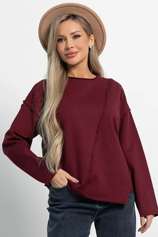 Блуза Эйрин LADY TAIGA, бордовая - фото 2