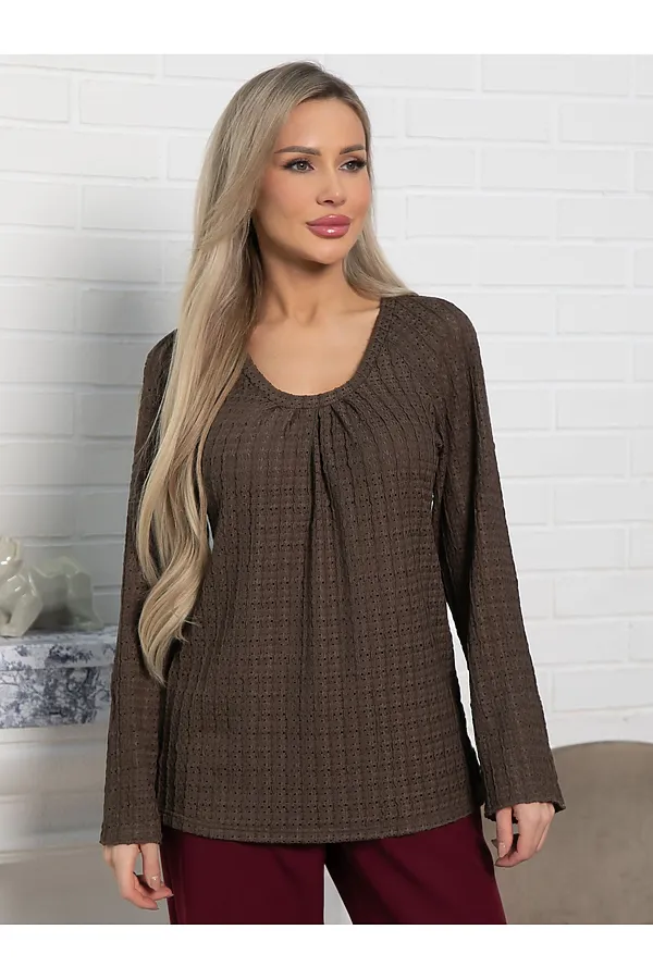 Блуза Маллуя LADY TAIGA, кофе - фото 2
