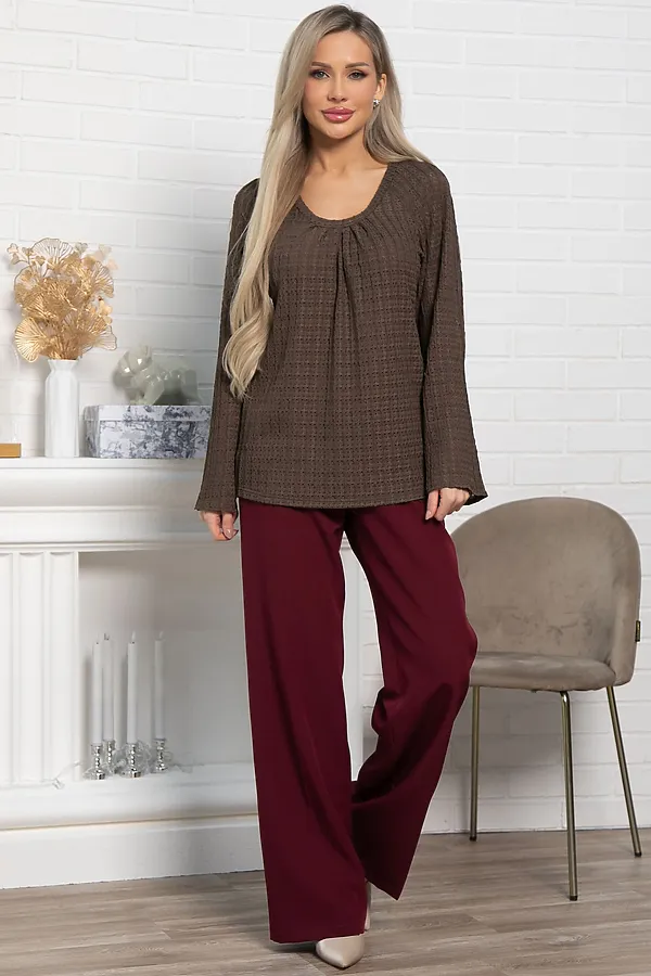 Блуза Маллуя LADY TAIGA, кофе - фото 2