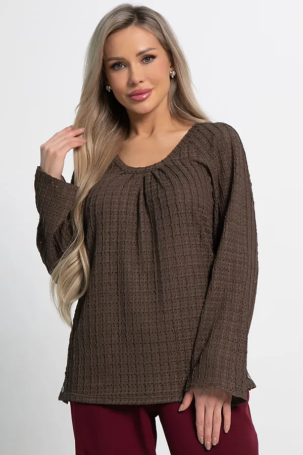 Блуза Маллуя LADY TAIGA, кофе - фото 2