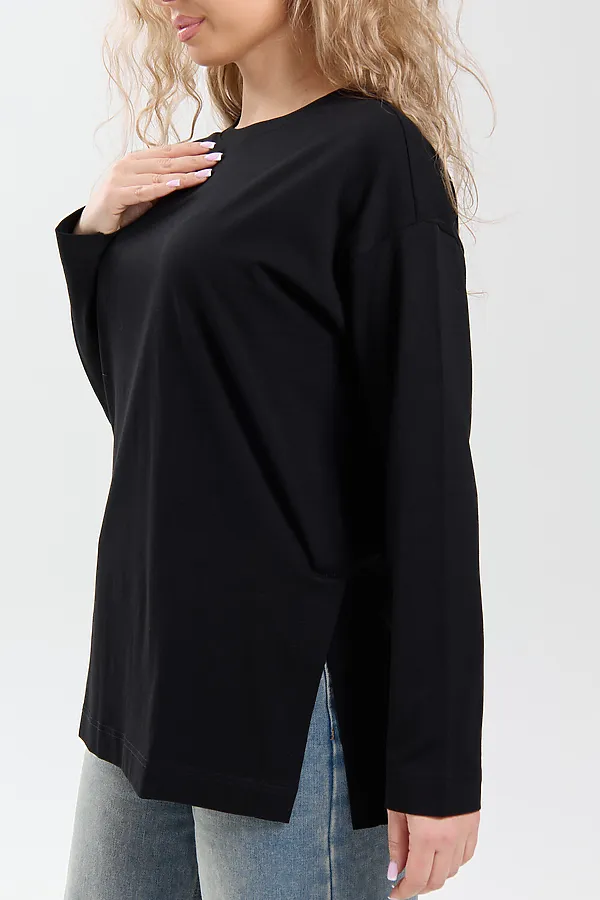 Лонгслив 26014 НАТАЛИ, черный - фото 2