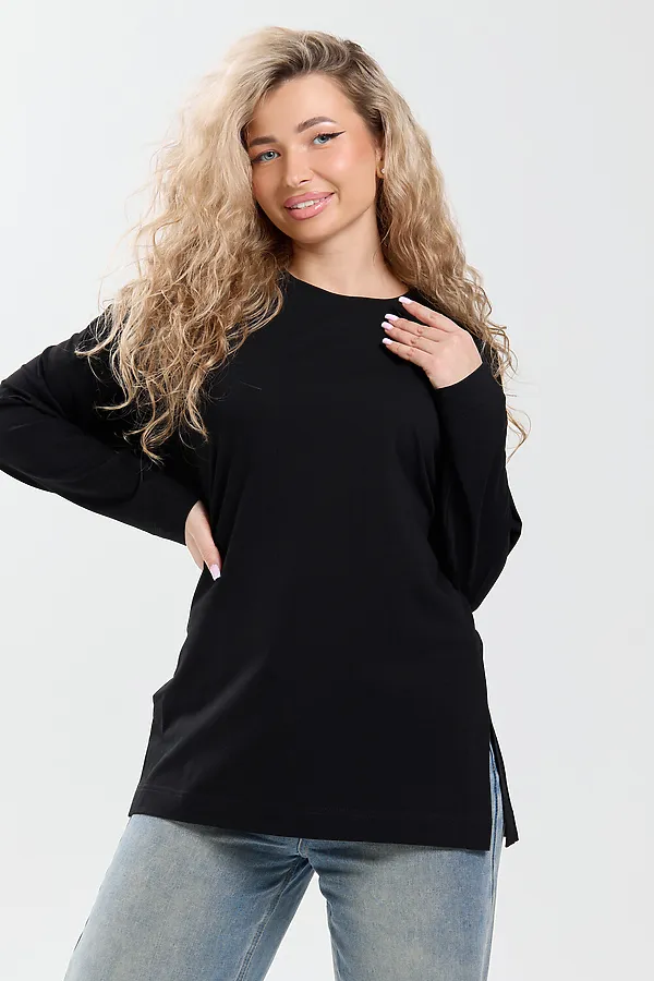 Лонгслив 26014 НАТАЛИ, черный - фото 2