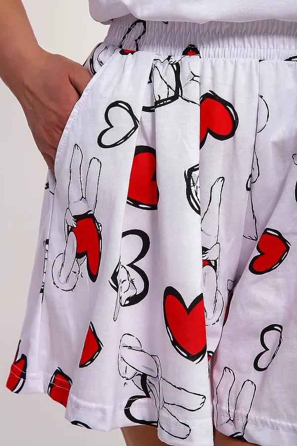 Пижама с шортами 88143 НАТАЛИ, белый - фото 2