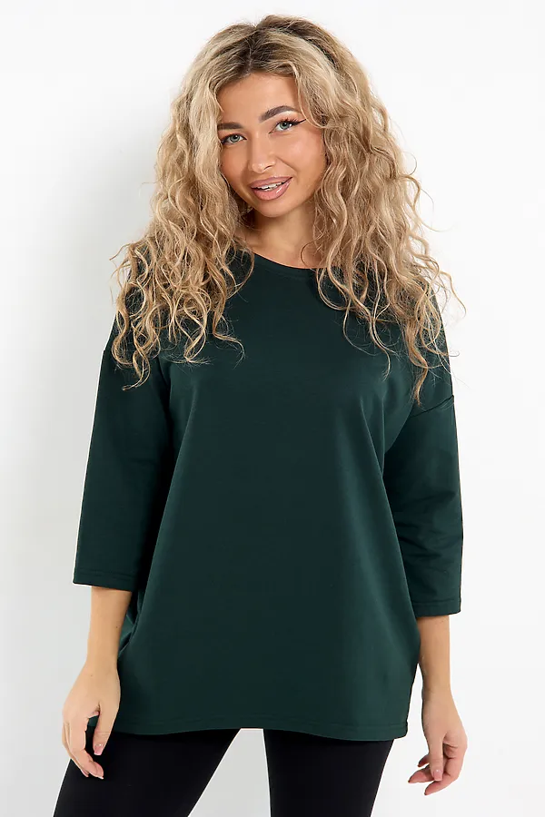 Лонгслив Футер life НАТАЛИ, зеленый - фото 2