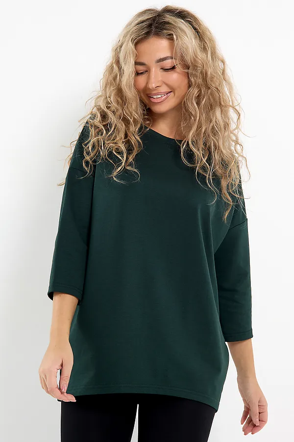 Лонгслив Футер life НАТАЛИ, зеленый - фото 2