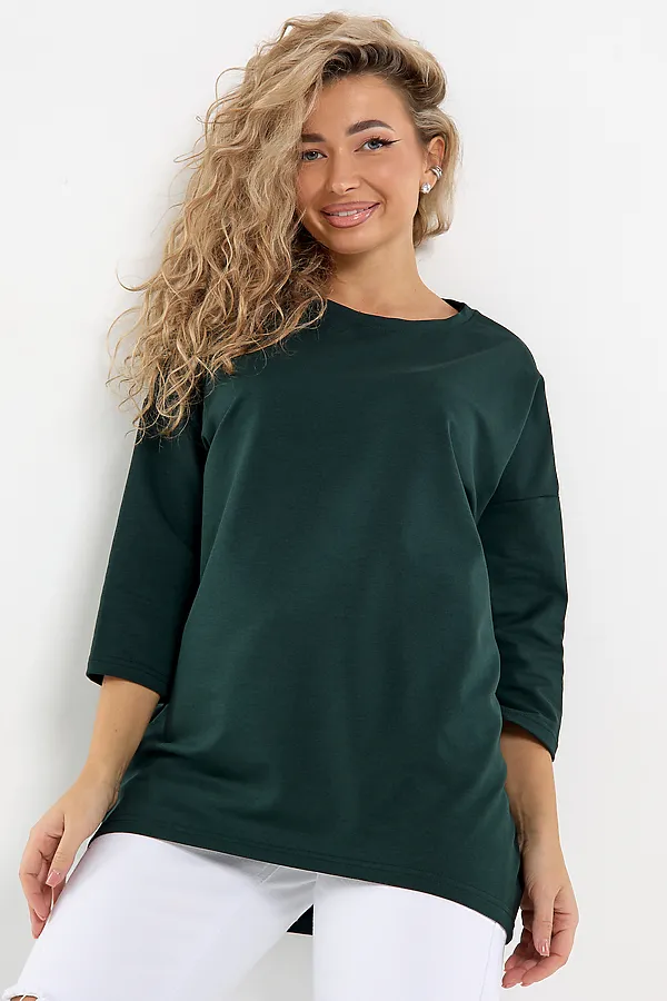 Лонгслив Футер life НАТАЛИ, зеленый - фото 2