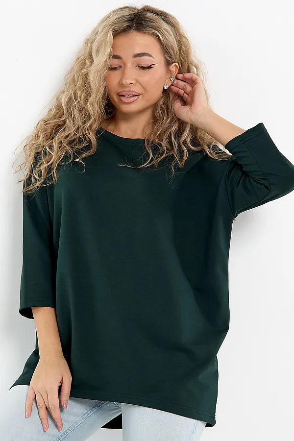 Лонгслив Футер life НАТАЛИ, зеленый - фото 2