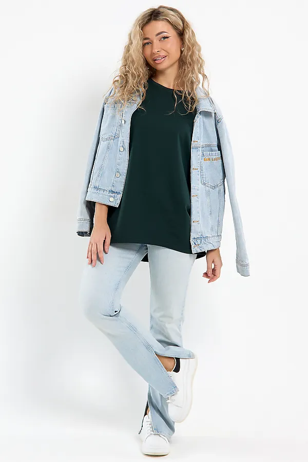 Лонгслив Футер life НАТАЛИ, зеленый - фото 2