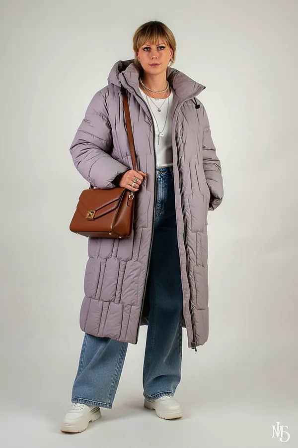 Зимняя куртка большие размеры, арт.28126 НАТАЛИ, бежевый - фото 2