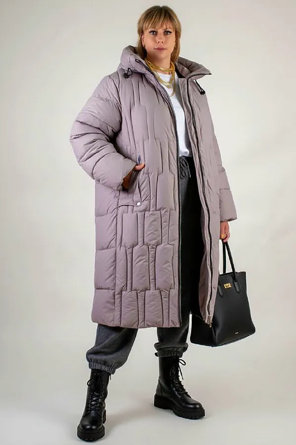 Зимняя куртка большие размеры, арт.28126 НАТАЛИ, бежевый - фото 2