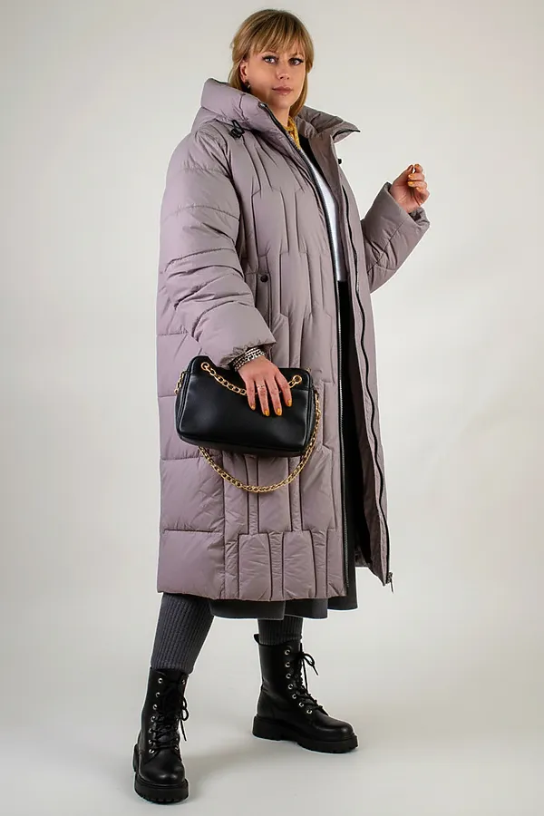 Зимняя куртка большие размеры, арт.28126 НАТАЛИ, бежевый - фото 2