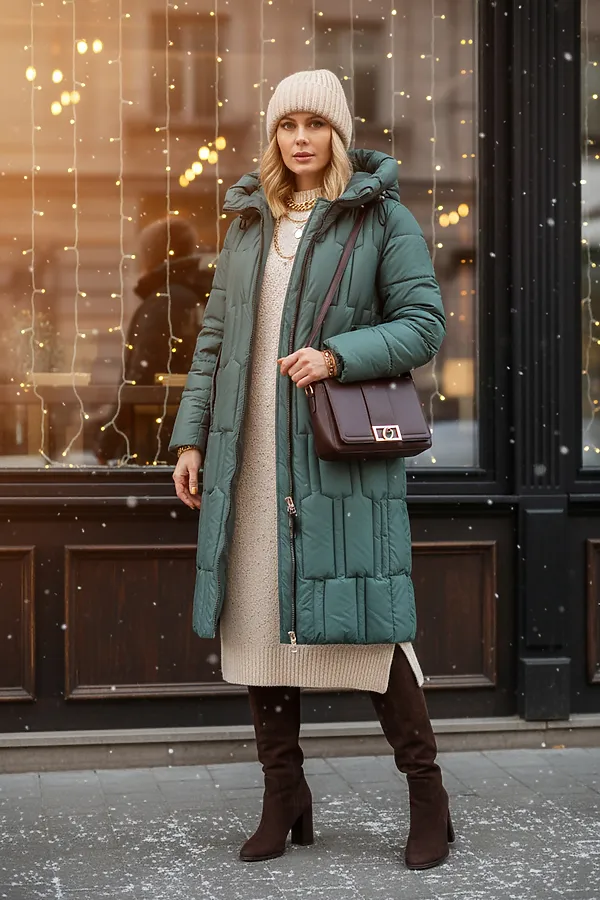 Зимняя куртка большие размеры, арт.28126 НАТАЛИ, бирюзовый - фото 2