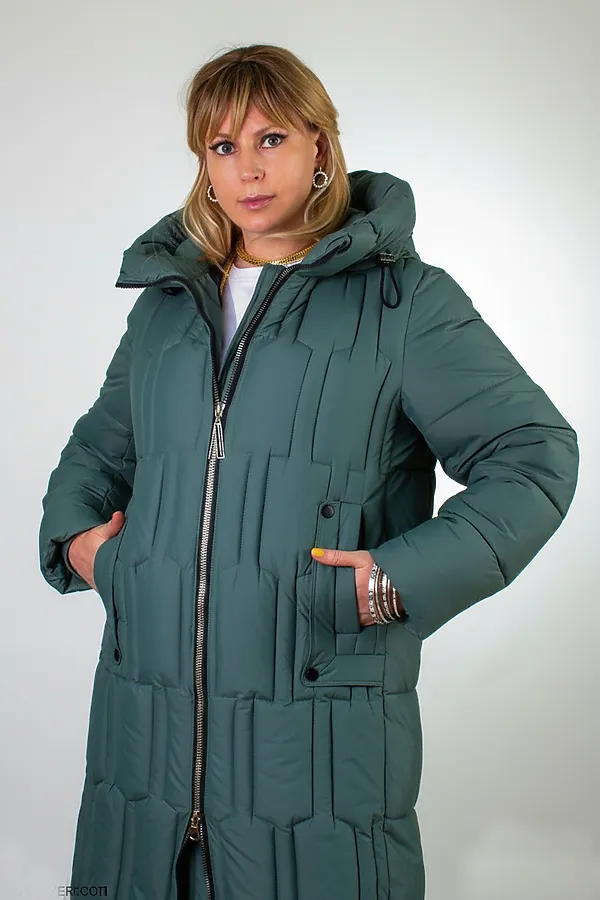 Зимняя куртка большие размеры, арт.28126 НАТАЛИ, бирюзовый - фото 2