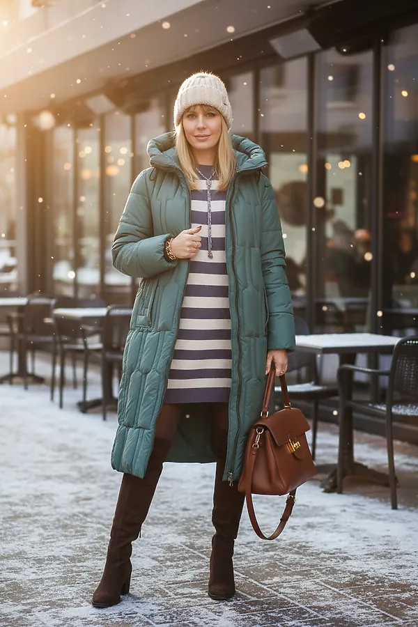 Зимняя куртка большие размеры, арт.28126 НАТАЛИ, бирюзовый - фото 2