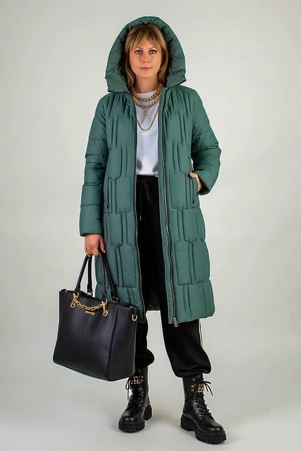 Зимняя куртка большие размеры, арт.28126 НАТАЛИ, бирюзовый - фото 2