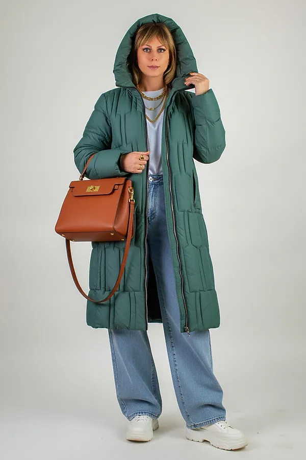 Зимняя куртка большие размеры, арт.28126 НАТАЛИ, бирюзовый - фото 2