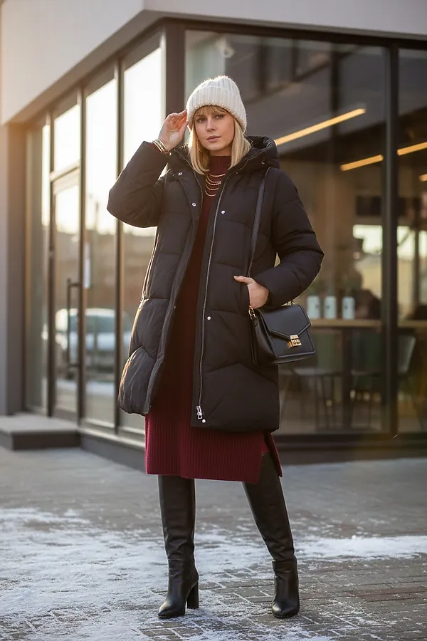 Куртка удлиненная арт. 28119 НАТАЛИ, черный - фото 2