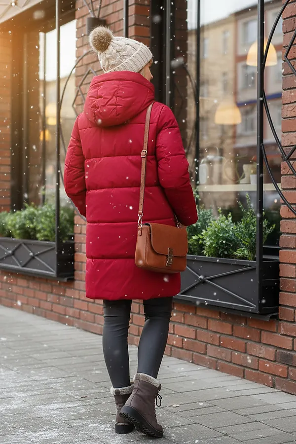 Куртка удлиненная арт. 28119 НАТАЛИ, бордо - фото 2