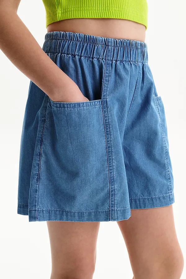 Шорты для девочек PELICAN, джинс - фото 2